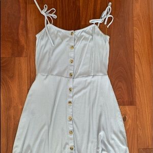 Topshop Tie Strap Button Dress